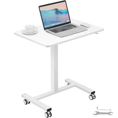 VEVOR Laptoptisch höhenverstellbar 713-1118 mm auf Rollen Weiß