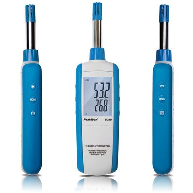 PeakTech P 5039 Digitales Thermo-Hygrometer mit LCD und Hintergrundlicht