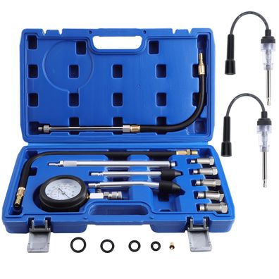 WiMas Kompressionspréfer Set Benzin 13-teilig mit Zéndkerzentester