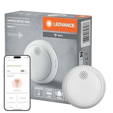 Ledvance SMART+ Rauchmelder WiFi EN 14604 weiß Kunststoff