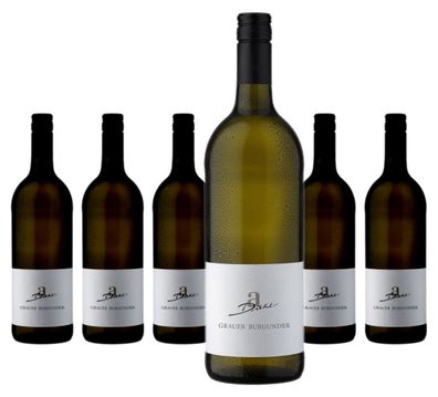 6 x A. Diehl Grauer Burgunder trocken 1 Liter – 2025