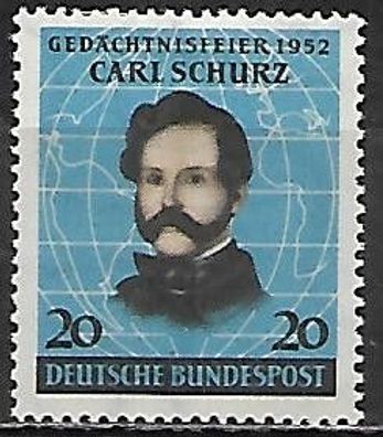 BRD postfrisch Michel-Nummer 155 mit Falz