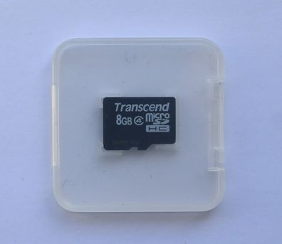 NEU: 8 GB Transcend microSDHC class 4 micro SDHC SD 8GB microSD TS8GUSDC4