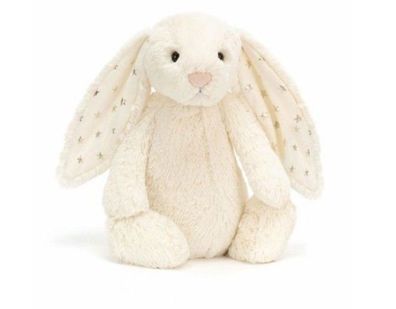 JellyCat Bashful Twinkle Bunny Mittelgrobes Stern-Kaninchen Pluschtier