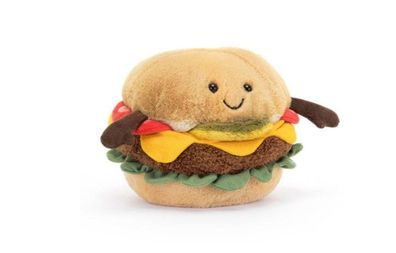 JellyCat Amuseables Burger Pluschspielzeug in Form von gefullten Desserts 11cm