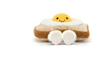 JellyCat Amuseables Egglantine Ei auf Toast Pluschtier mit Fullung, Dessert