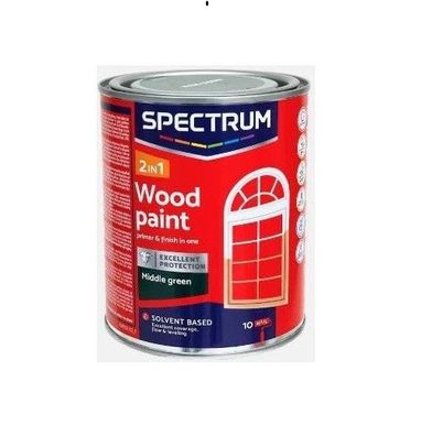 Spectrum Holzlack 750 ml Holzlack 2-in-1-Farbe, Treichen von Gartenzäune Mittelgrün