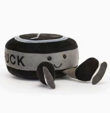 Jellycat Plüschtier - Eishockey-Puck (komplett mit allen drei Etiketten) - 13 cm