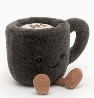 Jellycat Plüschtier - Komplett mit allen drei Etiketten - Lustiges Kaffeetassen-Desig