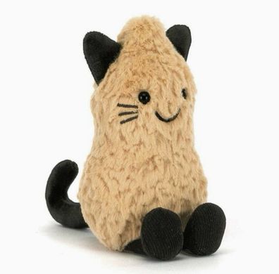 Jellycat Plüschtier — Katze „Peanut“ (mit drei Etiketten) — 12 cm