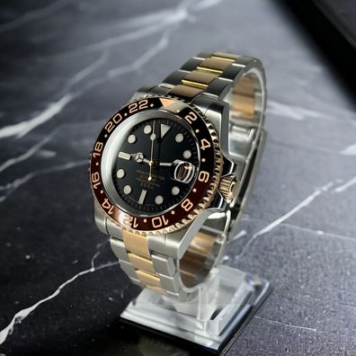 Armbanduhr GMT-Master Rootbeer Braun Schwarz Stahl Gold Oyster Perpetual NH35