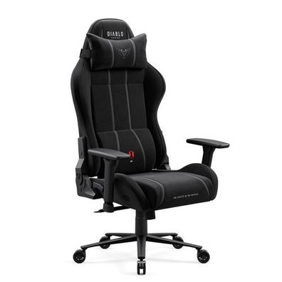 Gaming-Sessel aus Stoff, schwarz: Diablo X-One 2.0 Burned Black King