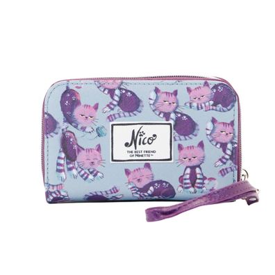 Forever Ninette Nico Wallet lila kompakte Geldbörse mit Reißverschlussfach für Alltag