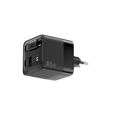 Sitecom 65W GaN Power Delivery Wandladegerät mit 0,8?m USB-C-Kabel und LED-Anzeige
