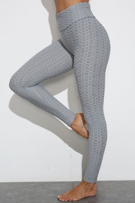 Leggings Classic Push-Up Effekt 3D Struktur Damen Frauen Sporthose