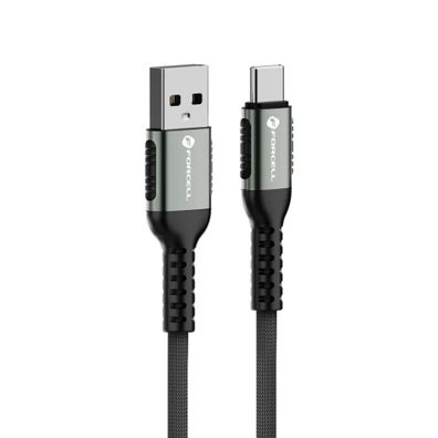 F-ENERGY C256 Kabel USB A auf Typ C QC3.0 3A 66W Cafule 3 m schwarz