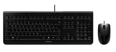 Cherry DC 2000 Set – Tastatur und Maus mit USB-Anschluss in Schwarz für das Büro