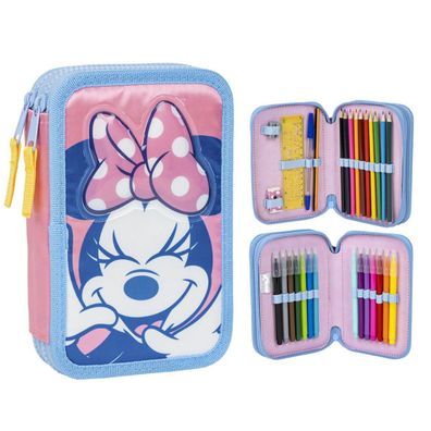 Disney Minnie Mouse Lustiges Federmäppchen mit Zubehör – Perfektes Schulzubehör