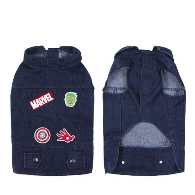 Marvel Denim Jacke Hund Größe XS Hunde Outfit Baumwolle Polyester
