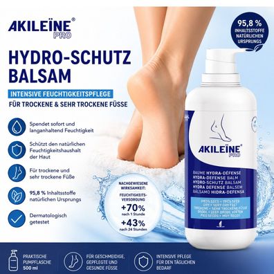 Akileïne Pro Hydro-Schutz-Balsam 500 ml - für trockene & sehr trockene Füße
