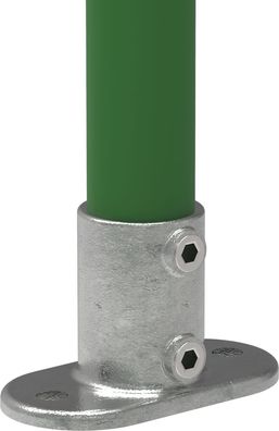 Rohrverbinder | Fußplatte oval | 132B34 | 33,7 mm | 1" | Feuerverzinkt u