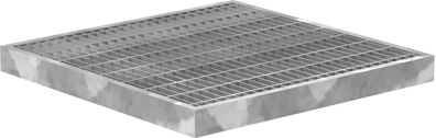 Garagen-Gitterrost | Maße: 290x290x25 mm 30/10 mm | aus S235JR (St37-2), im Vollbad