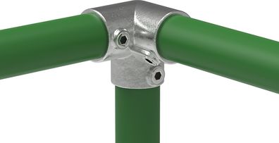 Rohrverbinder | Dreiweg-Eckstück 90° | 128D48 | 48,3 mm | 1 1/2" | Feuerverzinkt u
