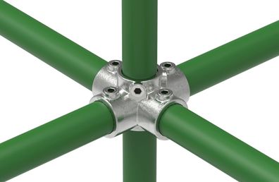 Rohrverbinder | Kreuzstück für Stützrohr | 158C42 | 42,4 mm | 1 1/4" | Feuerverzinkt