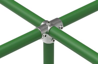 Rohrverbinder | T-Stück für Stützrohr | 176B34 | 33,7 mm | 1" | Feuerverzinkt u