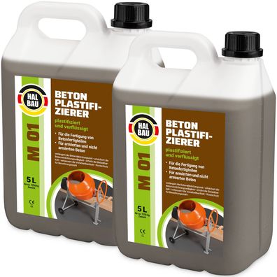 Betonverflüssiger 10L Plastifizierer Betonzusatzmittel Verzögerer Rostschutz M01