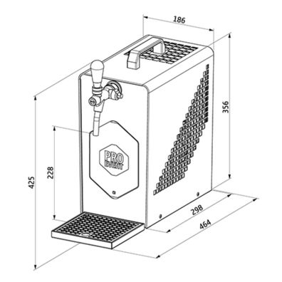 Bierkühler BieTal® Bierzapfanlage 30 L/h Durchlaufkühler Komplettset - 5/8 Zoll