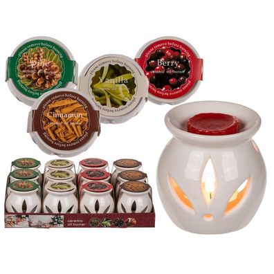 OOTB Weiße Aromalampe mit Duftmelts (Vanille Kiefer