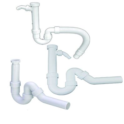 Geruchsverschluss Spüle Küche Siphon 45&deg; flexi Ablaufgarnitur DN 40 50