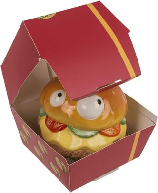 OOTB Spardose mit Schloss Burger mit Augen in Box