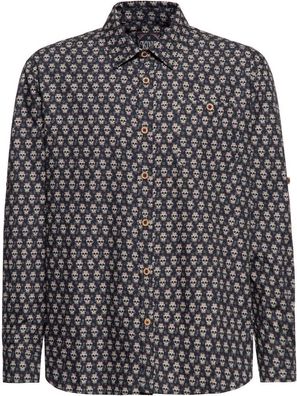 King Kerosin Aop Vintage Suit Hemd "Sugar Skull" KKI35020