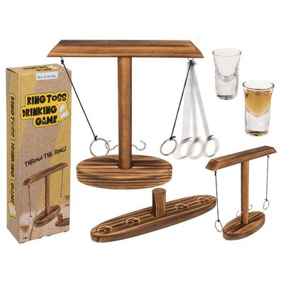 OOTB Ringwurf-Trinkspiel aus Holz ca. 25 cm