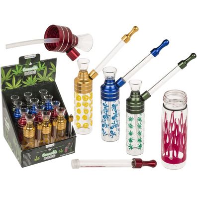 OOTB Bong Classic 12 cm mit Mundstück Glas/Metlall
