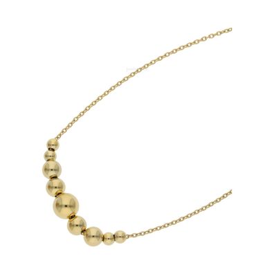 Boccia Collier 08100-02 Titan, Gold plattiert, Kugeln