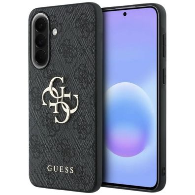 Hülle Guess Galaxy A57 Kunstleder grau Big Logo goldfarbig