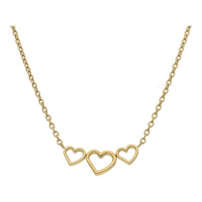 Boccia Collier 08107-02 Titan, Gold plattiert, Herz