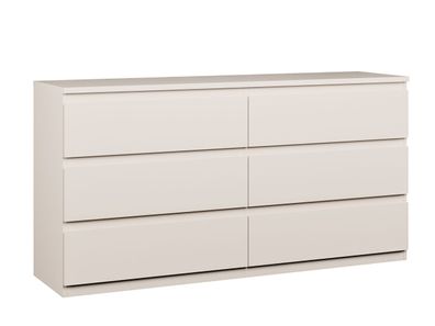 Kommode LISSON LSQK223M-U60 Sandbeige 6 Schubladen Sandbeige