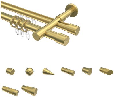 Rohr-Profil Gardinenstangen Messing-Optik 20 mm Ø Interdeco Prestige