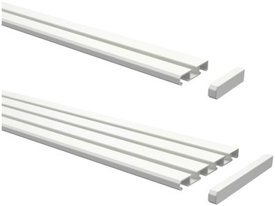 Gardinenschiene Aluminium Weiß Interdeco Slimline