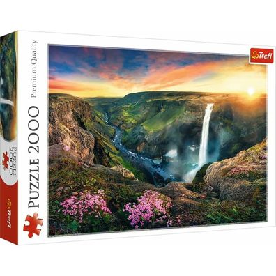 TREFL Puzzle Háifoss Wasserfall, Island 2000 Teile
