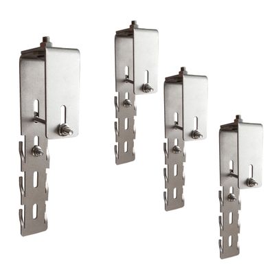 Haken 4er Set (2 Module) Balkongeländer Edelstahl Halterung Balkonkraftwerk