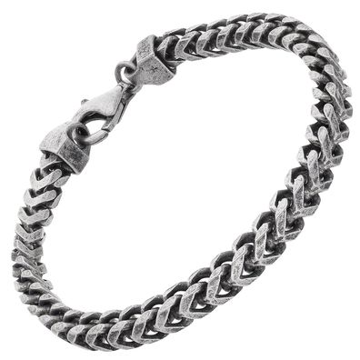 trendor Schmuck Herren-Armband 925 Silber Oxydiert Fuchsschwanzkette 5,1 mm 68204