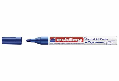 edding Glanzlackmarker 751 blau, Strichstärke: ca. 1-2 mm 10 Stück Verkaufseinheit