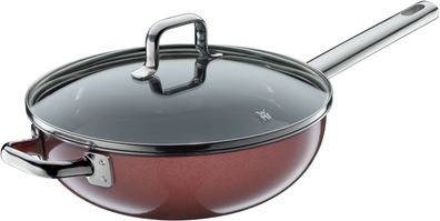 WMF Fusiontec Mineral Wok mit Glasdeckel, 28 cm, Rose Quartz 3201113915 4000530750686