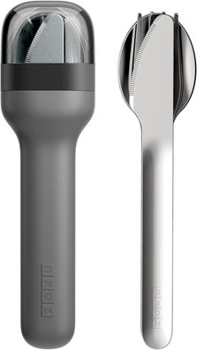 ZOKU Zoku - Besteck-Set To Go, 3-teilig Charcoal ZK 308 CH 815706022368