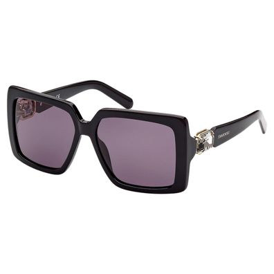 Swarovski MIL002 Sonnenbrille, Übergröße, Quadrat, Schwarz 5625305